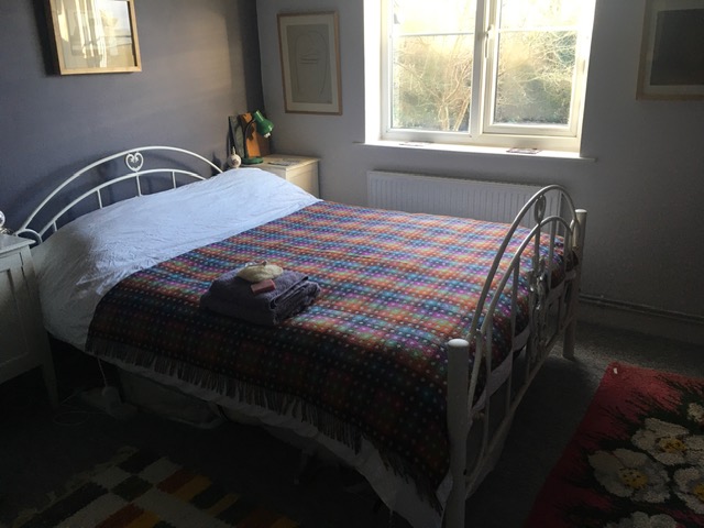 Master bedroom at Tosturi Retreat House, Shropshire